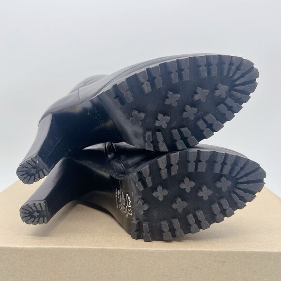 ALLSAINTS Louisa Studded Platform Heel Ankle Boots Black Leather EU 36 US 6 - Picture 9 of 12